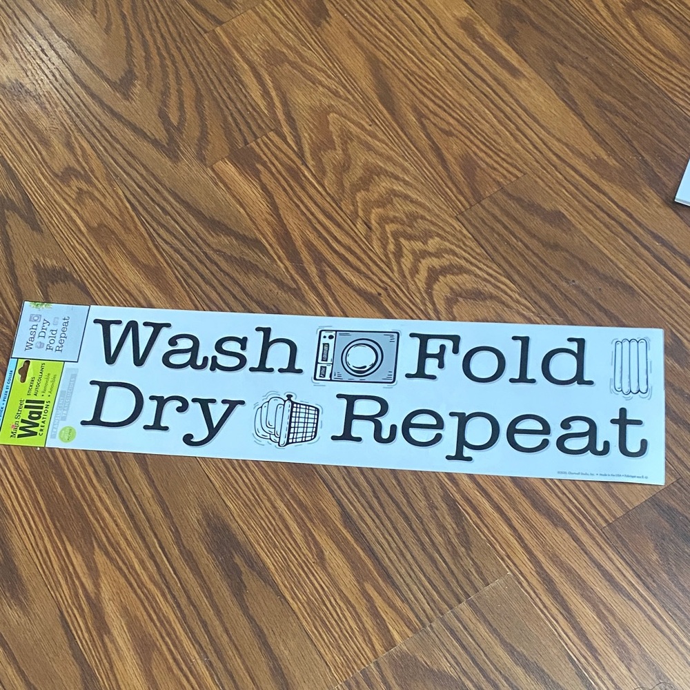 Main Street Wall Creations Wash, Dry, Fold, Repeat Jumbo Wall Stickers